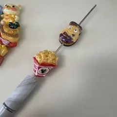 カスタムボールペン 食べ物ビーズ 猫ビーズ