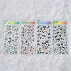 ぷっくりシール パンダ 立体シール 3Dシール 4枚セット ステッカー デコ