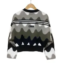 【XS】adidas marimekko スウェット カーキ マルチカラー 美品