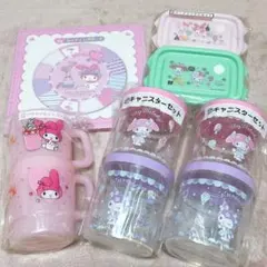 マイメロディ・クロミ 保存容器とプレートセット　8点まとめ売り 保存容器マイメロディ キャニスターセットクロミ - メルカリ