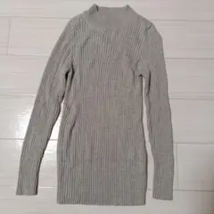 無印良品　首元がチクチクしにくいリブ編み ハイネックセーター XL　ベージュ