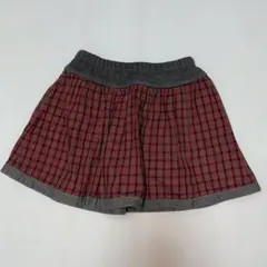 90★ファミリア★ファミリアチェック柄スカート★リバーシブル可！
