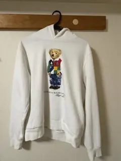 polo ラルフローレン　パーカー　ホワイト　メンズ　ポロベア　レディース