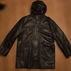 international voguer リアルレザーラムレザーコート　フード