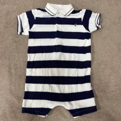 【新品未使用品】NEXT ストライプ　ポロシャツ風ロンパース　12-18ヶ月