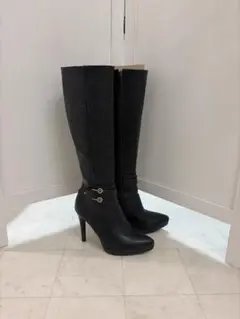 ブラックロングブーツ 、グリーンロングブーツ2点セット