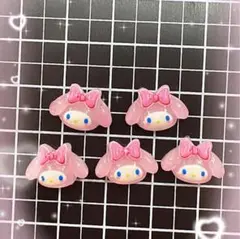ネイルパーツ　キャラクター　マイメロ　マイメロディ　夜光　横耳　サンリオ　3d