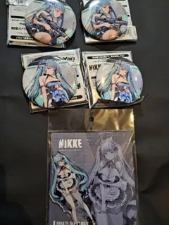勝利の女神NIKKE 缶バッジ4個セット + アクリルスタンド　プリバティ