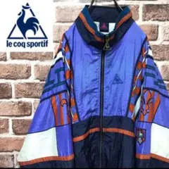 【激レア】ルコック 最高のデザイン 入手困難 刺繍ロゴゆるだぼナイロンジャケット