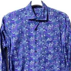 長袖シャツ L 総柄 ペイズリー アート柄 ビンテージシャツ