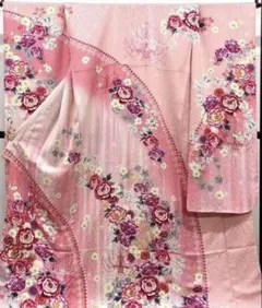 振袖 ラメ刺繍 金彩 銀彩 桜 蝶 身丈176cm トールサイズ MO3792 - メルカリ