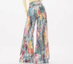 ABWEAR（ABWLR 彩絵調 ペイントデザイン ワイドデニムパンツ