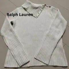 RALPH LAURENT ホワイト リブ編み セーター M