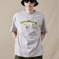 Eddie Bauer Fish フィッシュプリントTシャツ グレー ニジマスのサムネイル