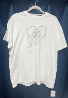 GRL ハートプリント Tシャツ ホワイト F