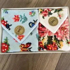 FEILER フェイラー　花柄・動物柄　タオルハンカチ2枚セット