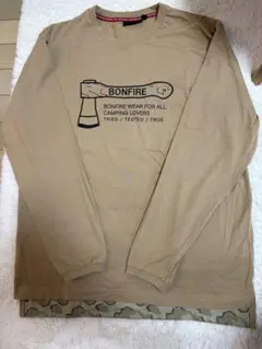 BONFIRE 長袖シャツ Lサイズ ベージュ