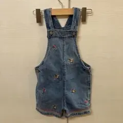 ★美品　Baby GAPデニム　オーバーオール　95★お花柄