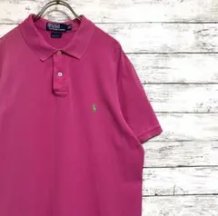 Ralph Lauren 刺繍 マゼンダピンク POLO エメラルドポニー 緑馬