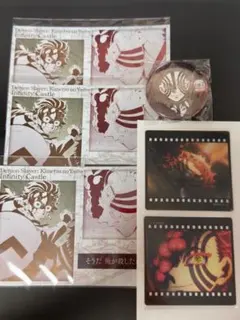 【匿名配送】鬼滅 ダイニング 缶バッジ ポストカード クリアカード 猗窩座