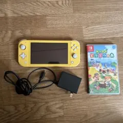 Nintendo Switch lite/イエロー/本体/充電器/あつ森カセット