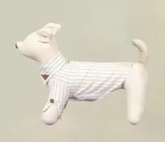 新品！高級！犬服　ストライプ・シャツ※サイズS（胸囲33、背長23）