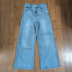 ライトブルーワイドレッグデニム160センチ