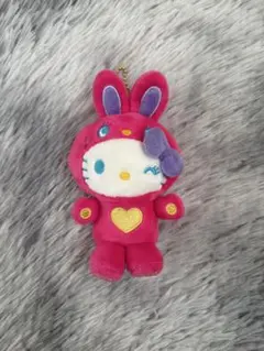ハローキティー カラフルバニー ぬいぐるみキーホルダー