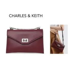 CHARLES & KEITH 2wayチェーンベルトショルダーバッグ