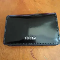 FURLA 黒 レザー 名刺入れ