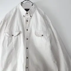 ROUNDTREE&YORKE 長袖シャツ 厚手 無地 シンプル ワークシャツ