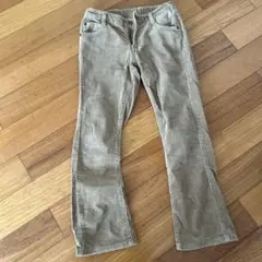 ベージュ コーデュロイ 長ズボン 約130cm