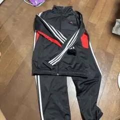 adidas ジャージ上下セット 黒/赤