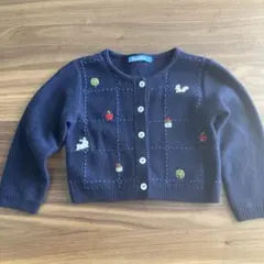 familiar カーディガン 90ネイビー