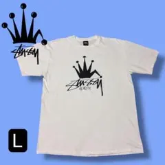 STUSSY クラウンロゴ MCMLXXX Tシャツ L 白