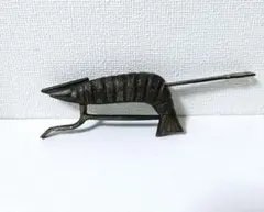 李朝（李氏朝鮮）のアンティーク魚型錠前（二重ロック機構の希少品