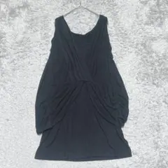 MAITRESSEノースリーブドレープワンピース膝丈日本製［9］ブラック