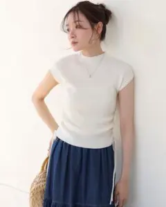 Bab サイドシャーリングボトルネックニットのサムネイル