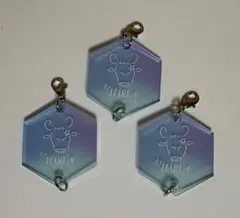 &TEAM カフェ つながるアクリルチャーム HARUA ハルア 3個セット