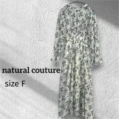 natural couture フラワープリント ワンピース フリーサイズ