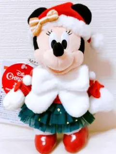 クリスマス　2025 ぬいぐるみバッジ　ミニー　ディズニーランド　ぬいば