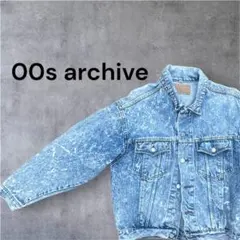 00s デニムジャケット 短丈 archive grunge ケミカル