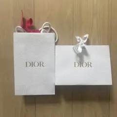 DIOR ホワイトショップ袋 リボン付き　ディオール