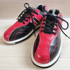 美品 希少 PUMA レザー ボウリングシューズ バイカラー 赤×紺 23cm