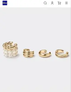 GU ジーユー パール イヤーカフ ゴールド イヤリング