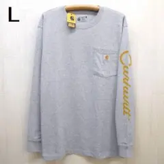 carhartt カーハート ポケット付き 長袖Tシャツ ドッグ L グレー