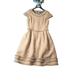 新品同様❗️フォクシー　雑誌掲載　フリンジ ツイード チュールワンピース