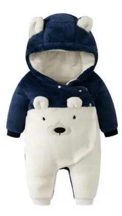 クマ耳付きロンパース・カバーオール