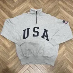希少　ポロラルフローレン　ハーフジップスウェット　USA 旧タグ　アメカジ