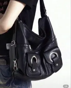 SHEIN スクエアバッグ 黒 ブラック バイト ダル着 地雷系